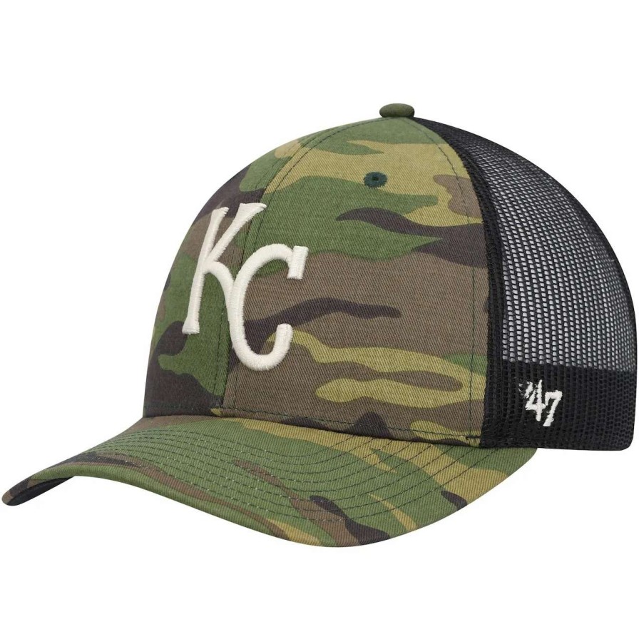 Kansas City Royals Caps * | Men'S Kansas City Royals '47 Camo Trucker Snapback Hat