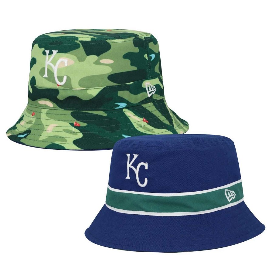 Kansas City Royals Caps * | Men'S Kansas City Royals New Era Royal Reverse Bucket Hat