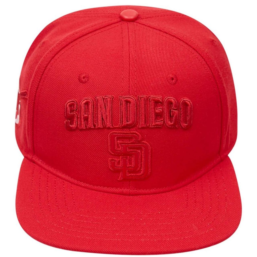 San Diego Padres Caps * | Men'S San Diego Padres Pro Standard Triple Red Snapback Hat