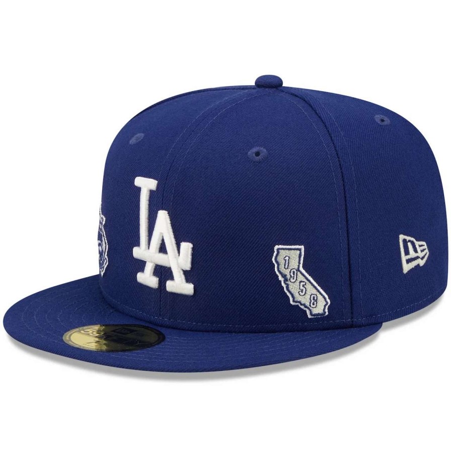 Los Angeles Dodgers Caps * | Men'S Los Angeles Dodgers New Era Royal Identity 59Fifty Fitted Hat