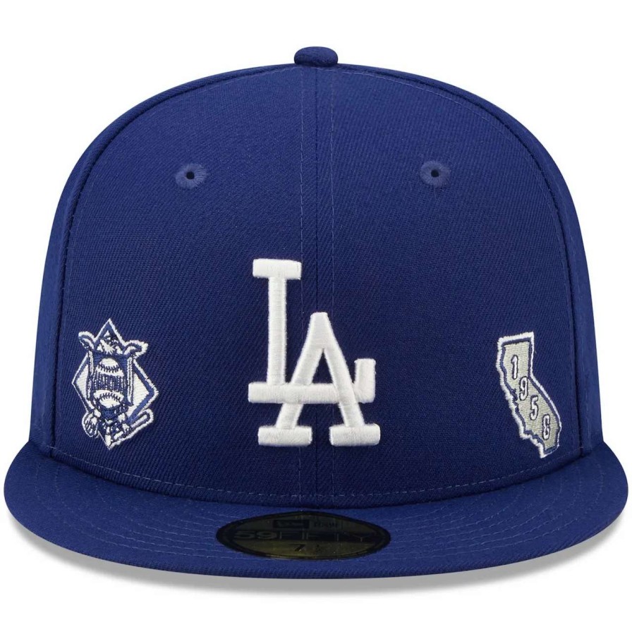 Los Angeles Dodgers Caps * | Men'S Los Angeles Dodgers New Era Royal Identity 59Fifty Fitted Hat