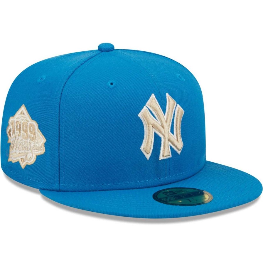 New York Yankees Caps * | Men'S New York Yankees New Era Blue Stone 1999 World Series Undervisor 59Fifty Fitted Hat