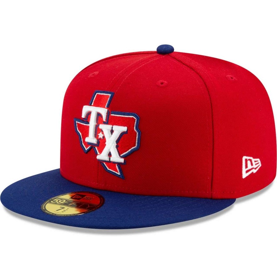 Texas Rangers Caps * | Men'S Texas Rangers New Era Red/Royal 2020 Alternate 3 Authentic Collection On Field 59Fifty Fitted Hat