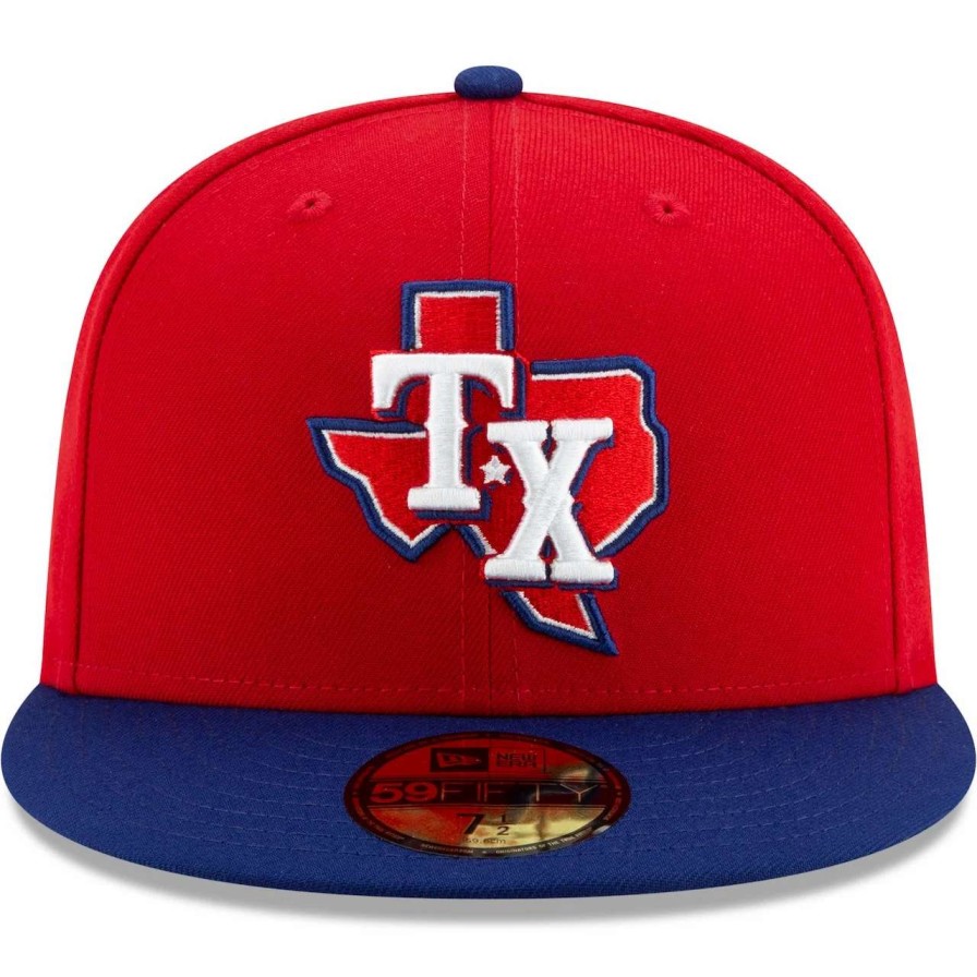 Texas Rangers Caps * | Men'S Texas Rangers New Era Red/Royal 2020 Alternate 3 Authentic Collection On Field 59Fifty Fitted Hat