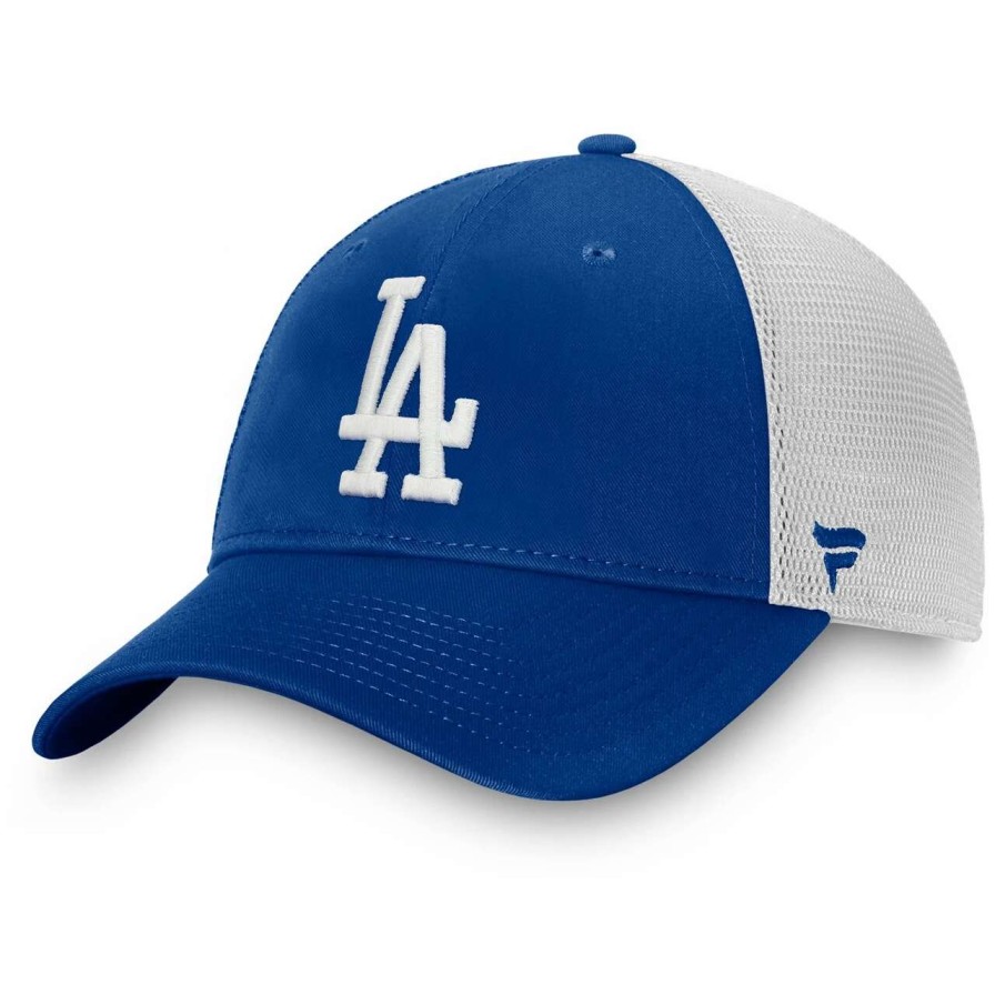 Los Angeles Dodgers Caps * | Men'S Los Angeles Dodgers Fanatics Branded Royal/White Core Structured Trucker Snapback Hat