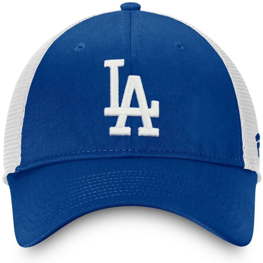 Los Angeles Dodgers Caps * | Men'S Los Angeles Dodgers Fanatics Branded Royal/White Core Structured Trucker Snapback Hat