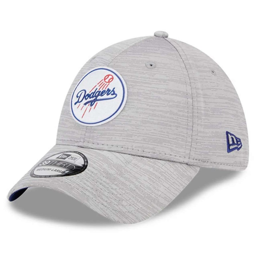 Los Angeles Dodgers Caps * | Men'S Los Angeles Dodgers New Era Gray 2023 Clubhouse 39Thirty Flex Hat