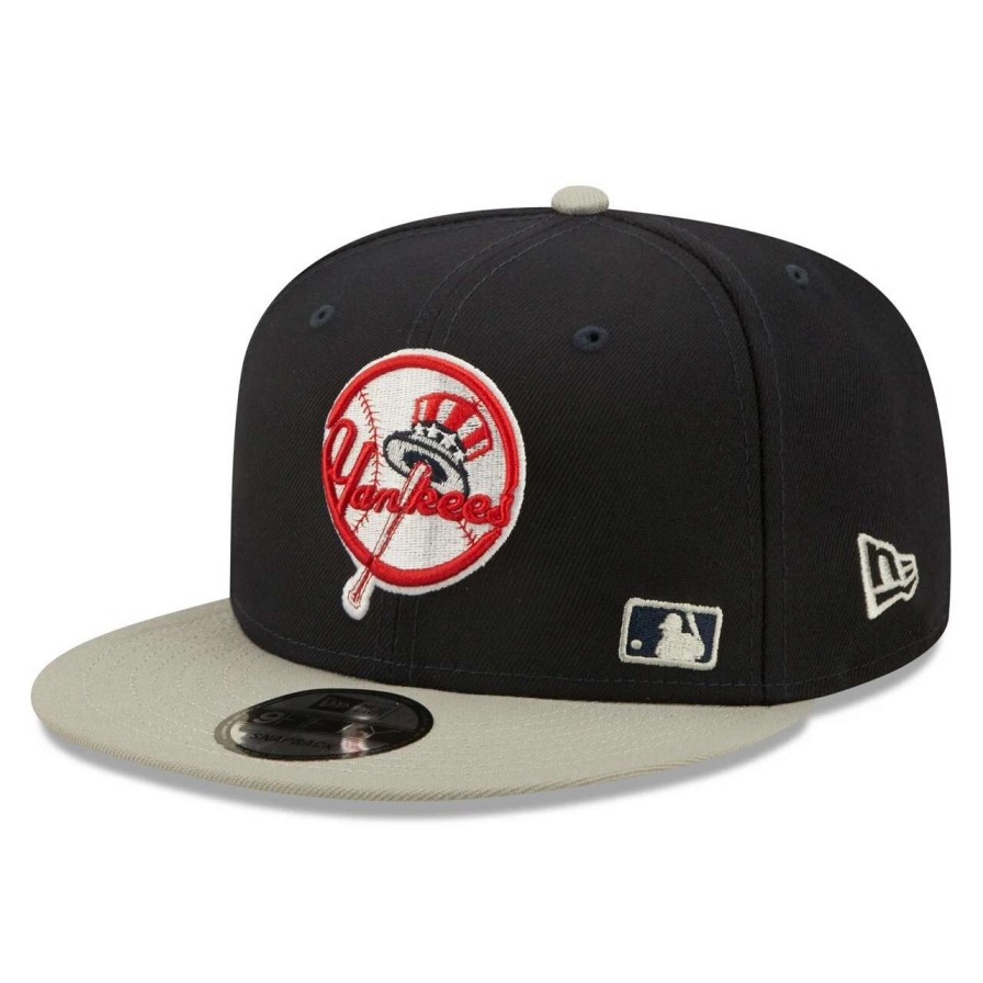 New York Yankees Caps * | Men'S New York Yankees New Era Navy/Gray Flawless 9Fifty Snapback Hat