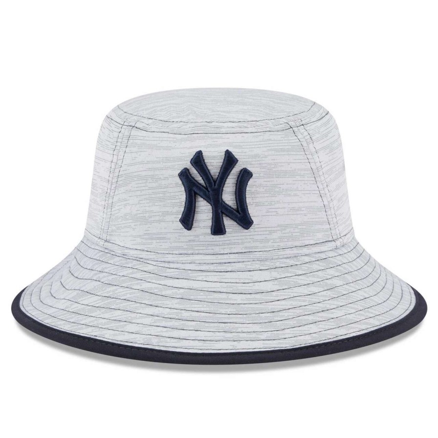 New York Yankees Caps * | Men'S New York Yankees New Era Gray Game Bucket Hat