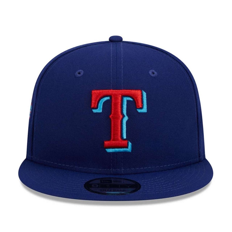 Texas Rangers Caps * | Men'S Texas Rangers New Era Royal 2023 Mlb Father'S Day 9Fifty Snapback Hat