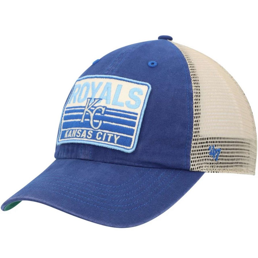 Kansas City Royals Caps * | Men'S Kansas City Royals '47 Royal Four Stroke Clean Up Trucker Snapback Hat