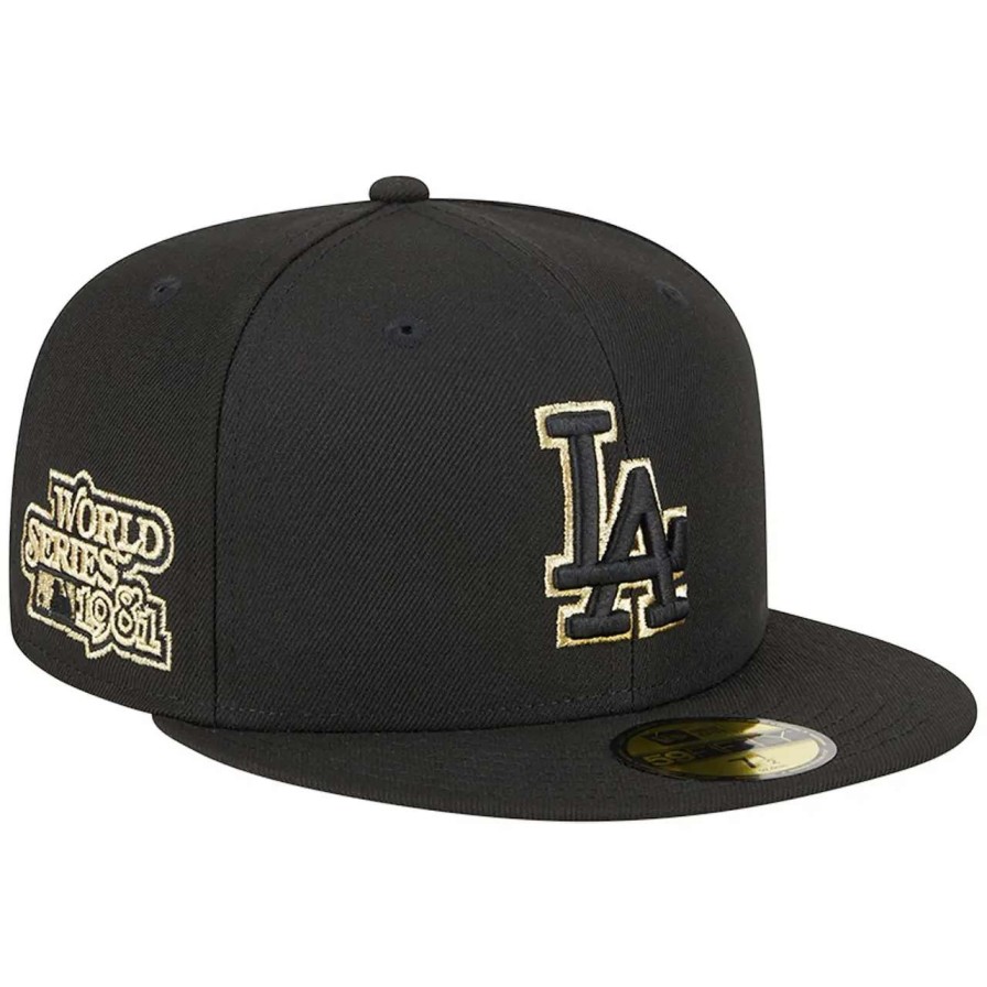 Los Angeles Dodgers Caps * | Men'S Los Angeles Dodgers New Era Black 2023 59Fifty Day Fitted Hat