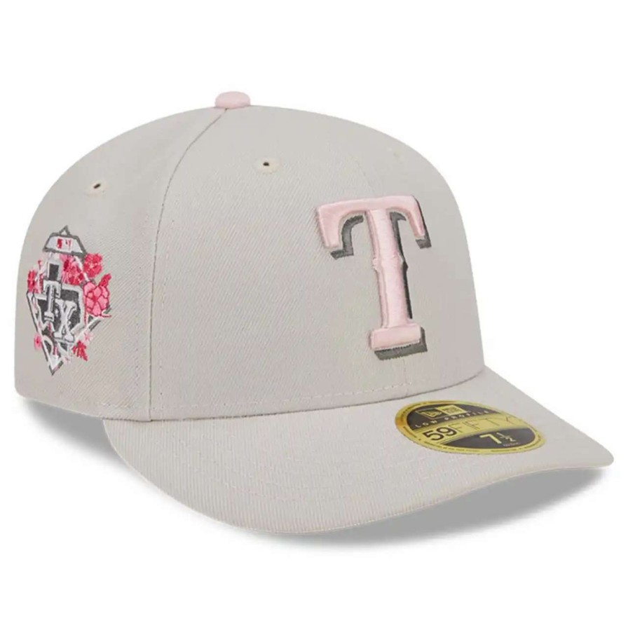 Texas Rangers Caps * | Men'S Texas Rangers New Era Khaki 2023 Mother'S Day Low Profile 59Fifty Fitted Hat