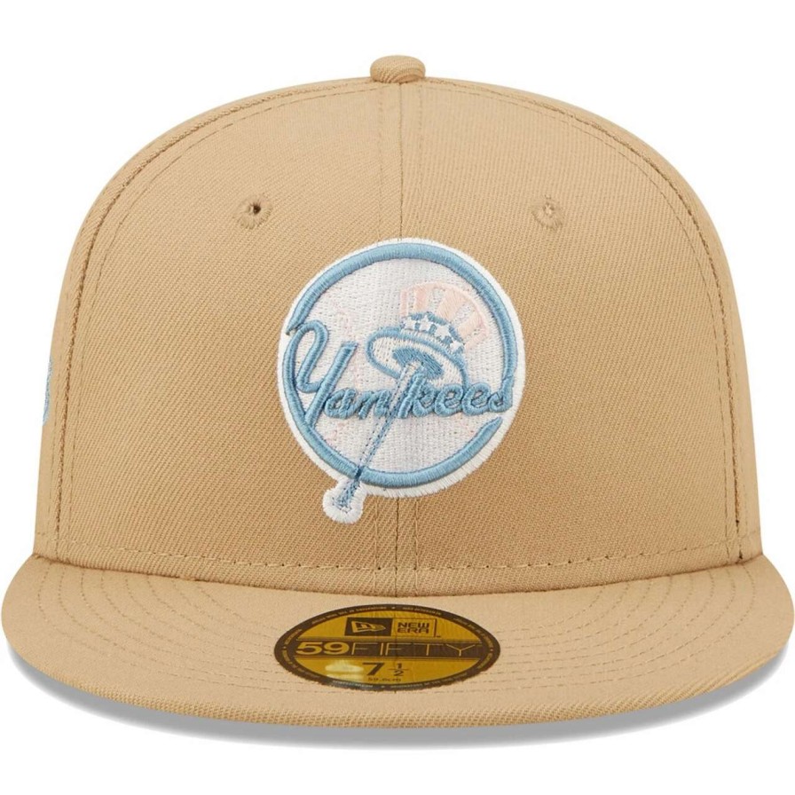 New York Yankees Caps * | Men'S New York Yankees New Era Tan 2009 World Series Sky Blue Undervisor 59Fifty Fitted Hat