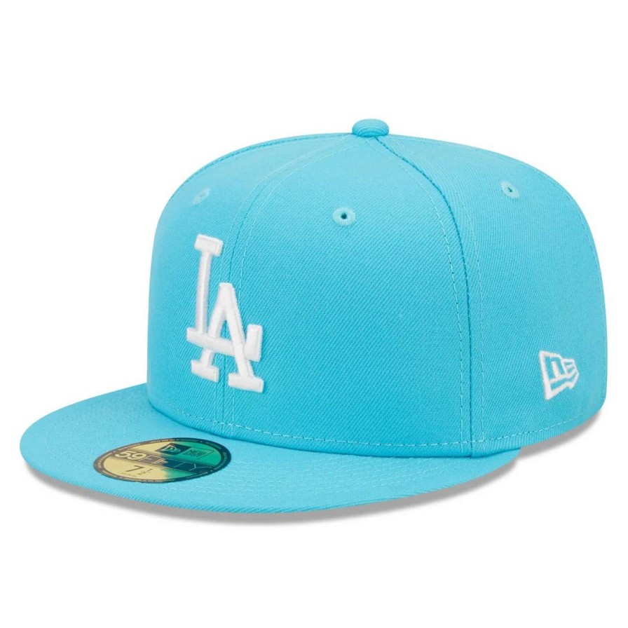 Los Angeles Dodgers Caps * | Men'S Los Angeles Dodgers New Era Blue Vice Highlighter Logo 59Fifty Fitted Hat