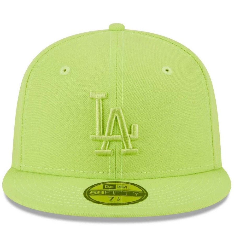 Los Angeles Dodgers Caps * | Men'S Los Angeles Dodgers New Era Neon Green 2023 Spring Color Basic 59Fifty Fitted Hat