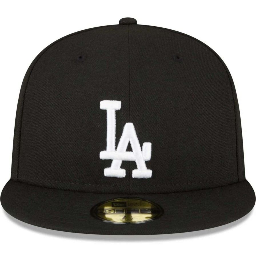 Los Angeles Dodgers Caps * | Men'S Los Angeles Dodgers New Era Black Sidepatch 59Fifty Fitted Hat