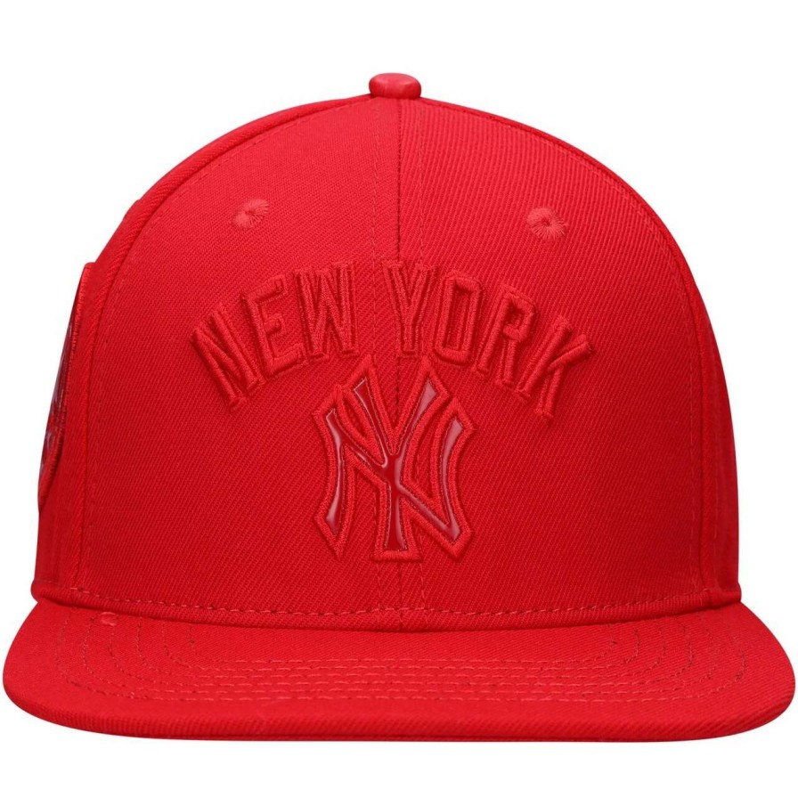 New York Yankees Caps * | Men'S New York Yankees Pro Standard Triple Red Snapback Hat