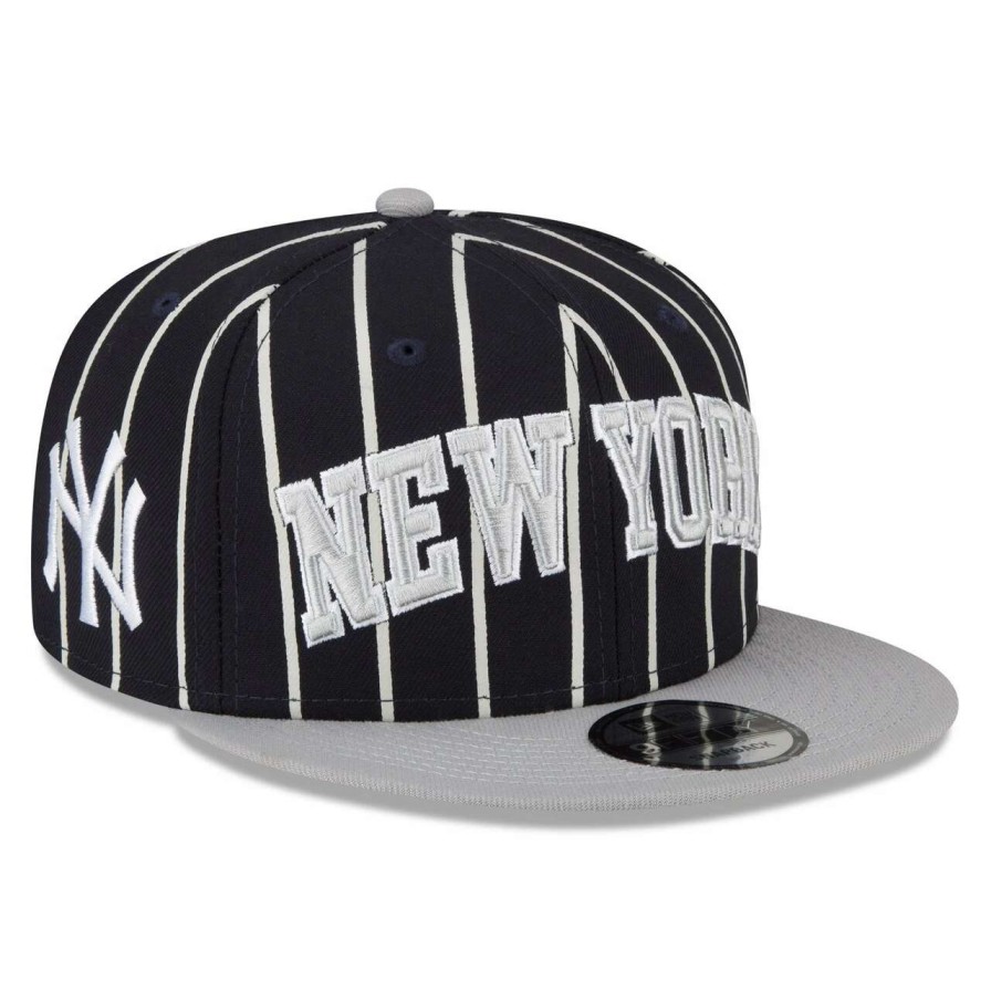 New York Yankees Caps * | Men'S New York Yankees New Era Navy/Gray City Arch 9Fifty Snapback Hat