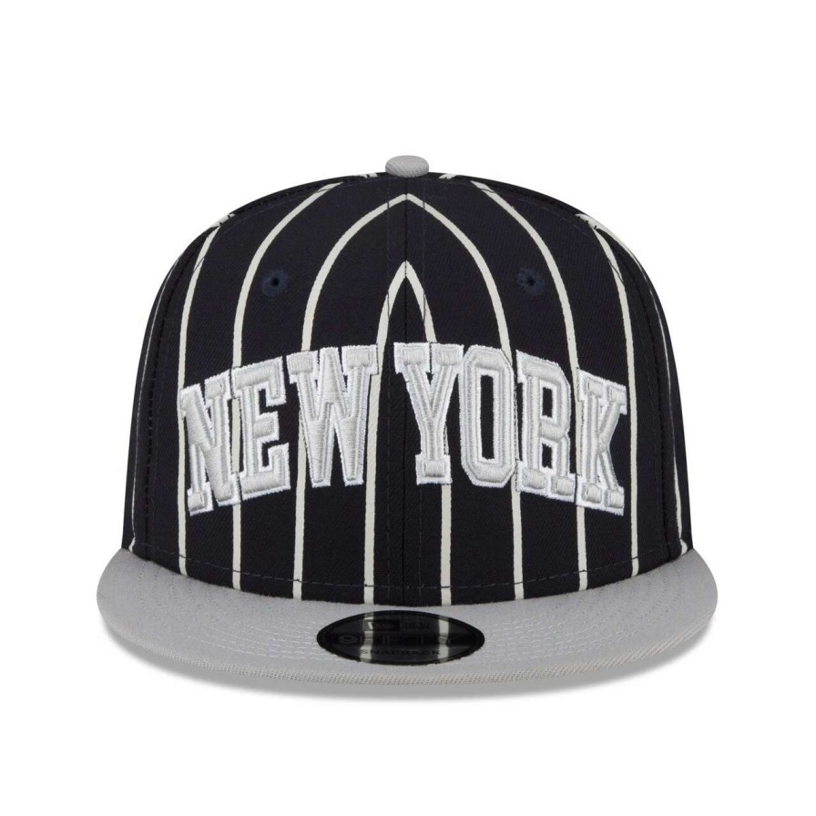 New York Yankees Caps * | Men'S New York Yankees New Era Navy/Gray City Arch 9Fifty Snapback Hat