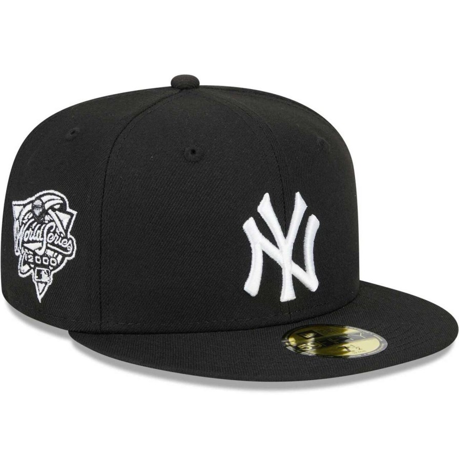 New York Yankees Caps * | Men'S New York Yankees New Era Black Sidepatch 59Fifty Fitted Hat