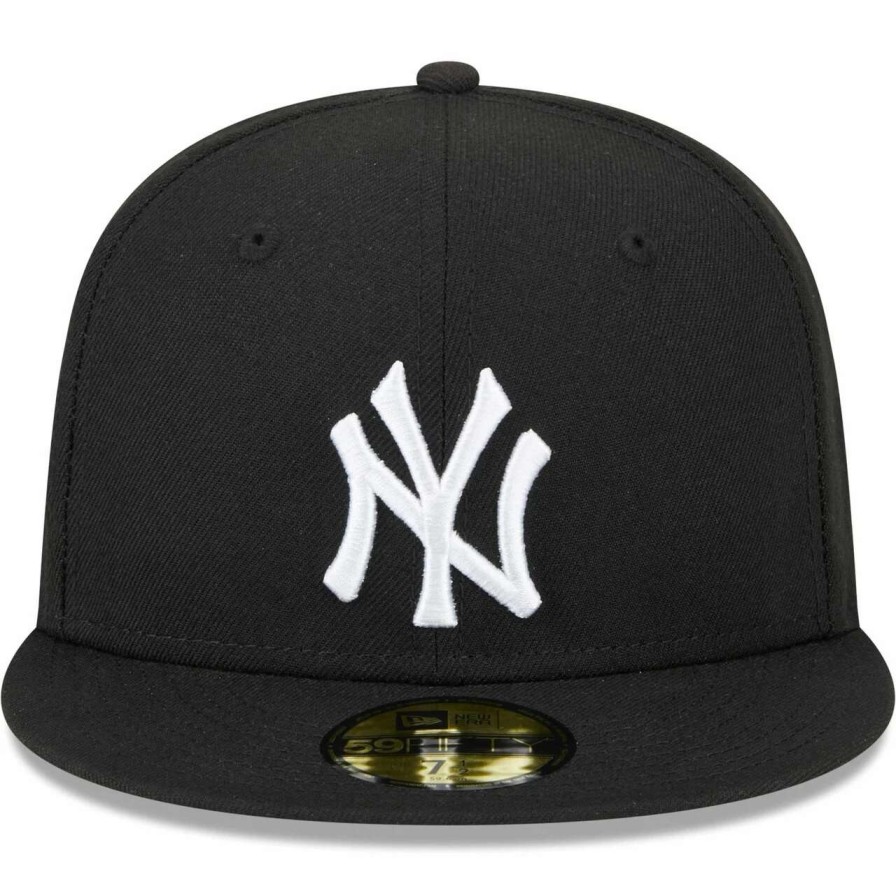 New York Yankees Caps * | Men'S New York Yankees New Era Black Sidepatch 59Fifty Fitted Hat