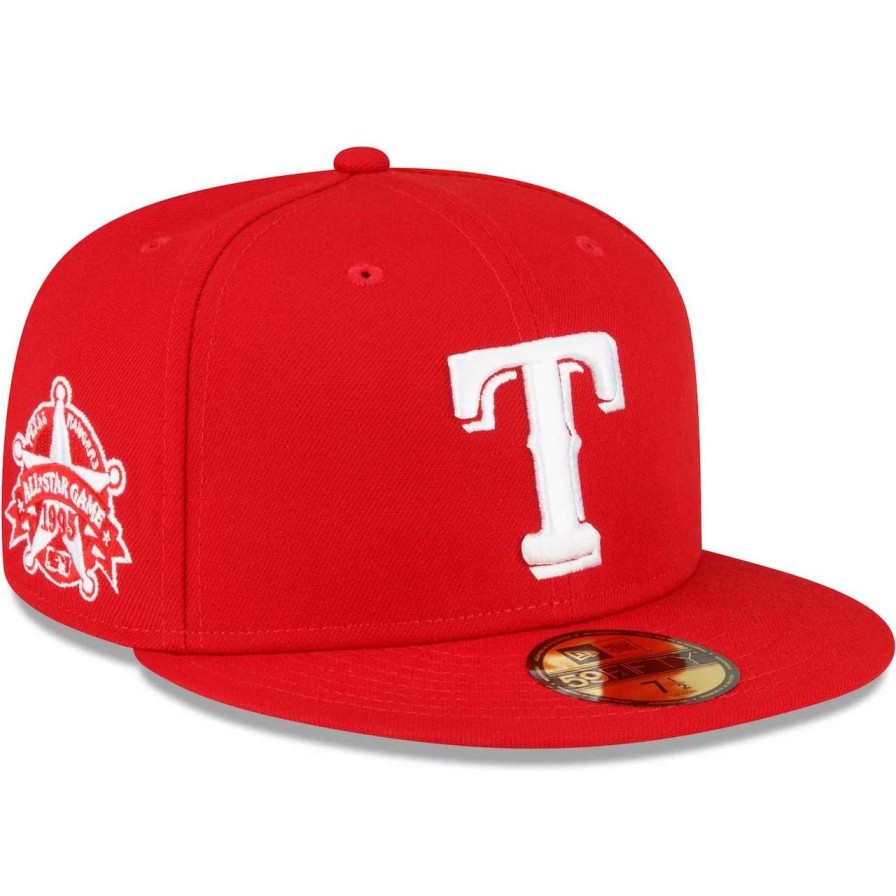 Texas Rangers Caps * | Men'S Texas Rangers New Era Red Sidepatch 59Fifty Fitted Hat