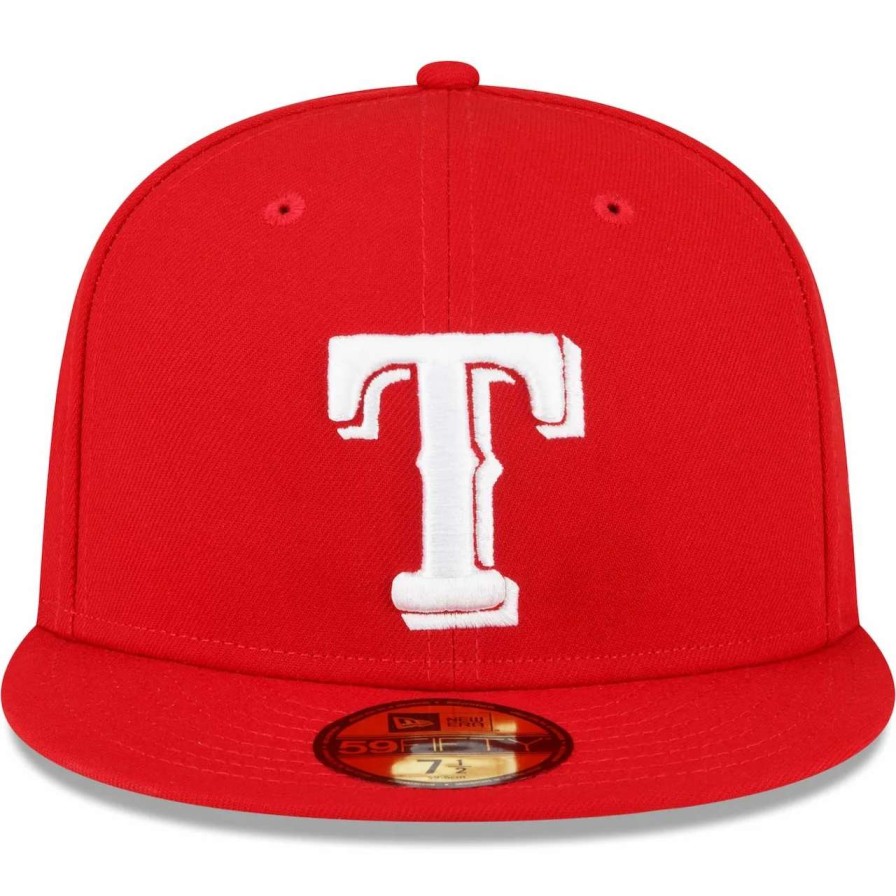 Texas Rangers Caps * | Men'S Texas Rangers New Era Red Sidepatch 59Fifty Fitted Hat