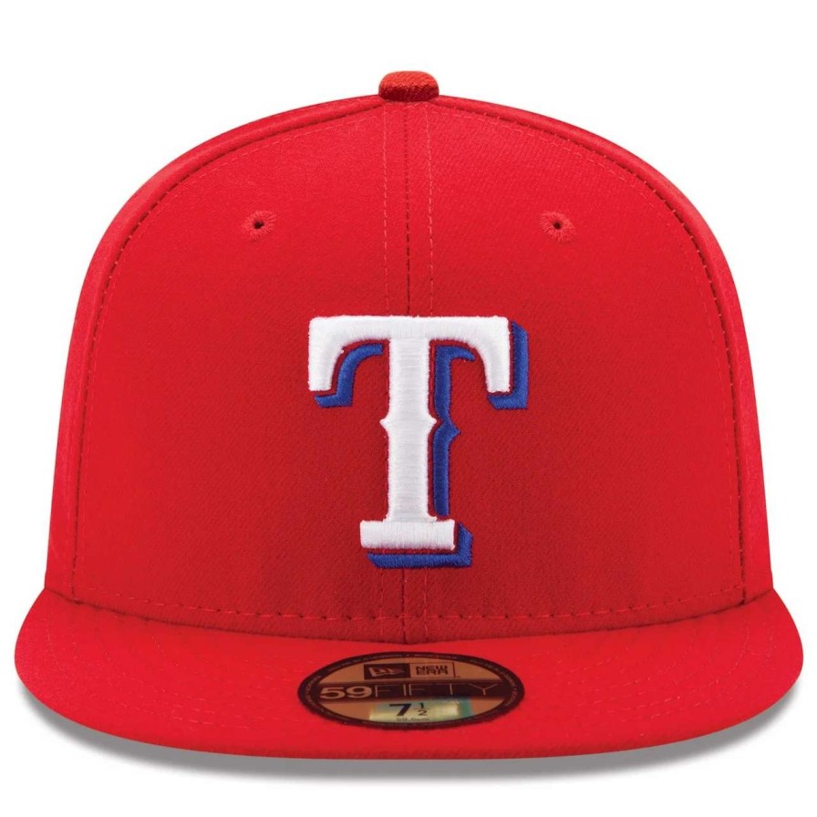 Texas Rangers Caps * | Men'S Texas Rangers New Era Red Alternate Authentic Collection On-Field 59Fifty Fitted Hat