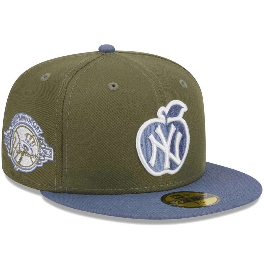 New York Yankees Caps * | Men'S New York Yankees New Era Olive/Blue 59Fifty Fitted Hat