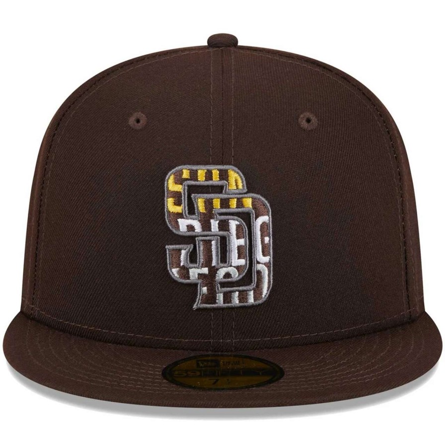 San Diego Padres Caps * | Men'S San Diego Padres New Era Brown Script Fill 59Fifty Fitted Hat