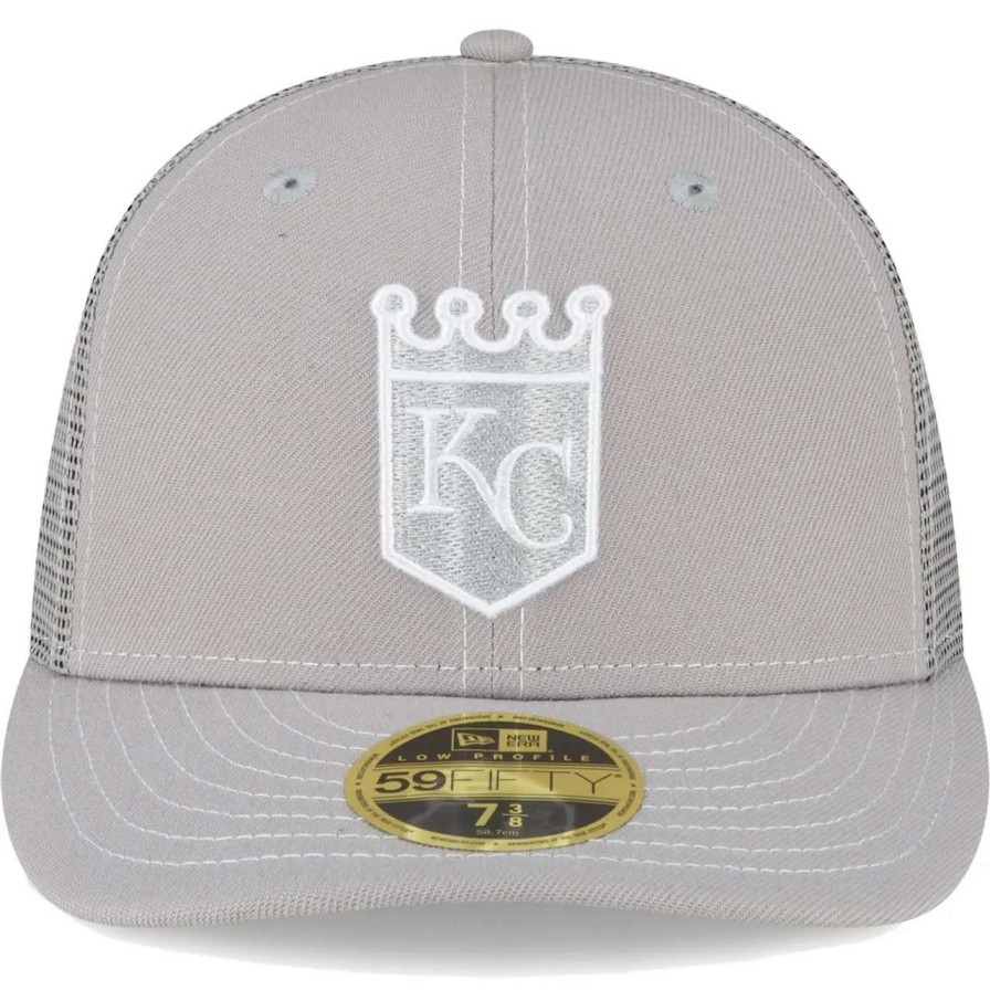 Kansas City Royals Caps * | Men'S Kansas City Royals New Era Gray 2023 On-Field Batting Practice Low Profile 59Fifty Fitted Hat