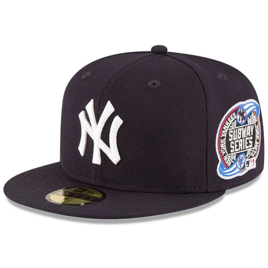 New York Yankees Caps * | Men'S New York Yankees New Era Navy Side Patch 2000 Subway World Series 59Fifty Fitted Hat