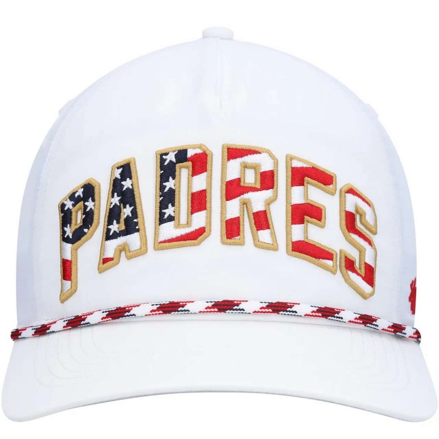 San Diego Padres Caps * | Men'S San Diego Padres '47 White Flag Flutter Hitch Snapback Hat