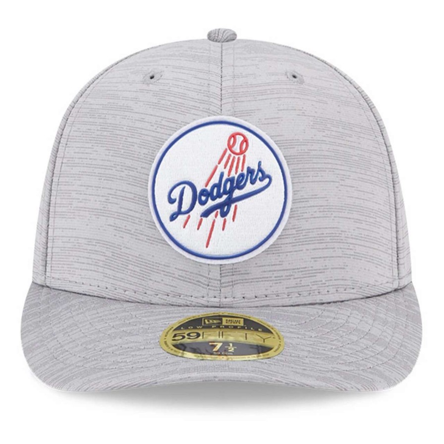 Los Angeles Dodgers Caps * | Men'S Los Angeles Dodgers New Era Gray 2023 Clubhouse Low Profile 59Fifty Fitted Hat