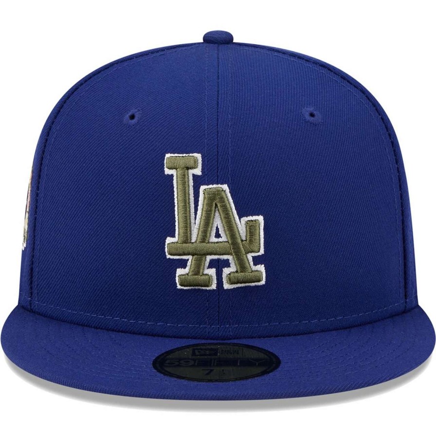 Los Angeles Dodgers Caps * | Men'S Los Angeles Dodgers New Era Royal 60Th Anniversary Spring Training Botanical 59Fifty Fitted Hat