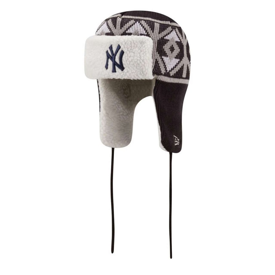 New York Yankees Caps * | Men'S New York Yankees New Era Navy Knit Trapper Hat