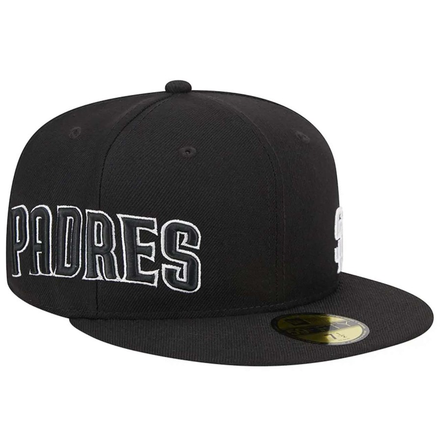 San Diego Padres Caps * | Men'S San Diego Padres New Era Black Jersey 59Fifty Fitted Hat