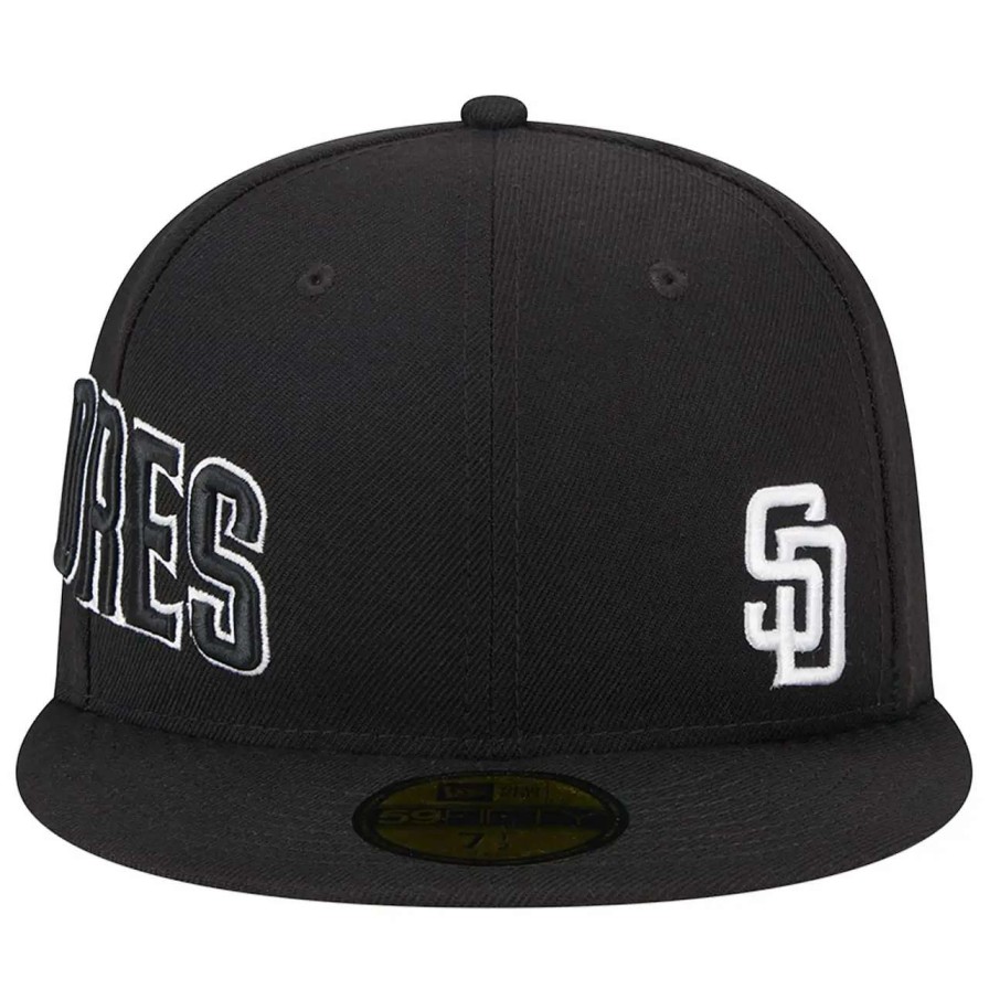 San Diego Padres Caps * | Men'S San Diego Padres New Era Black Jersey 59Fifty Fitted Hat