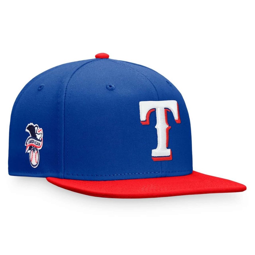 Texas Rangers Caps * | Men'S Texas Rangers Fanatics Branded Royal/Red Fundamental Two-Tone Snapback Hat