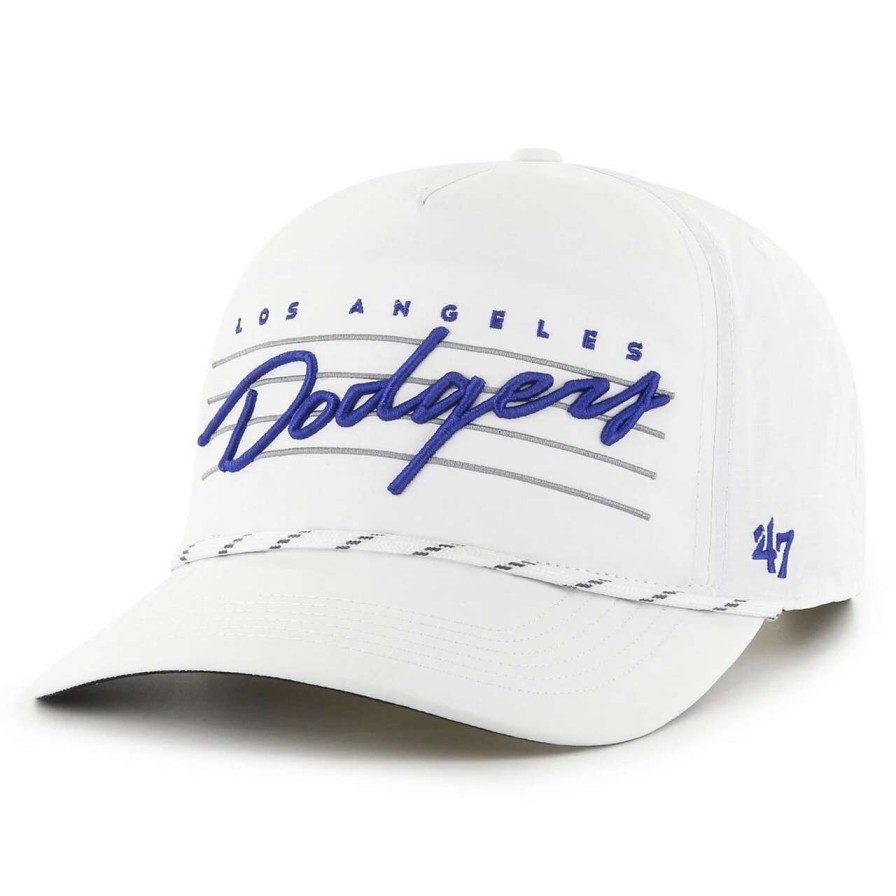 Los Angeles Dodgers Caps * | Men'S Los Angeles Dodgers '47 White Downburst Hitch Snapback Hat