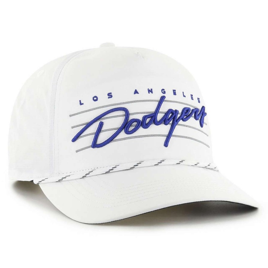 Los Angeles Dodgers Caps * | Men'S Los Angeles Dodgers '47 White Downburst Hitch Snapback Hat