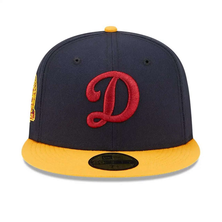 Los Angeles Dodgers Caps * | Men'S Los Angeles Dodgers New Era Navy/Gold 60Th Anniversary Primary Logo 59Fifty Fitted Hat