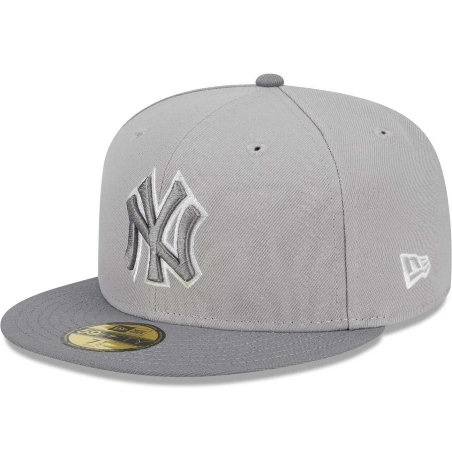 New York Yankees Caps * | Men'S New York Yankees New Era Gray Green Undervisor 59Fifty Fitted Hat