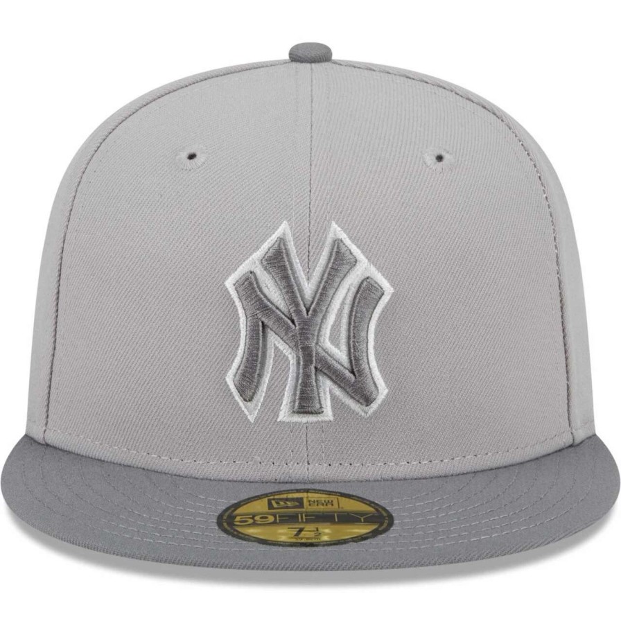 New York Yankees Caps * | Men'S New York Yankees New Era Gray Green Undervisor 59Fifty Fitted Hat