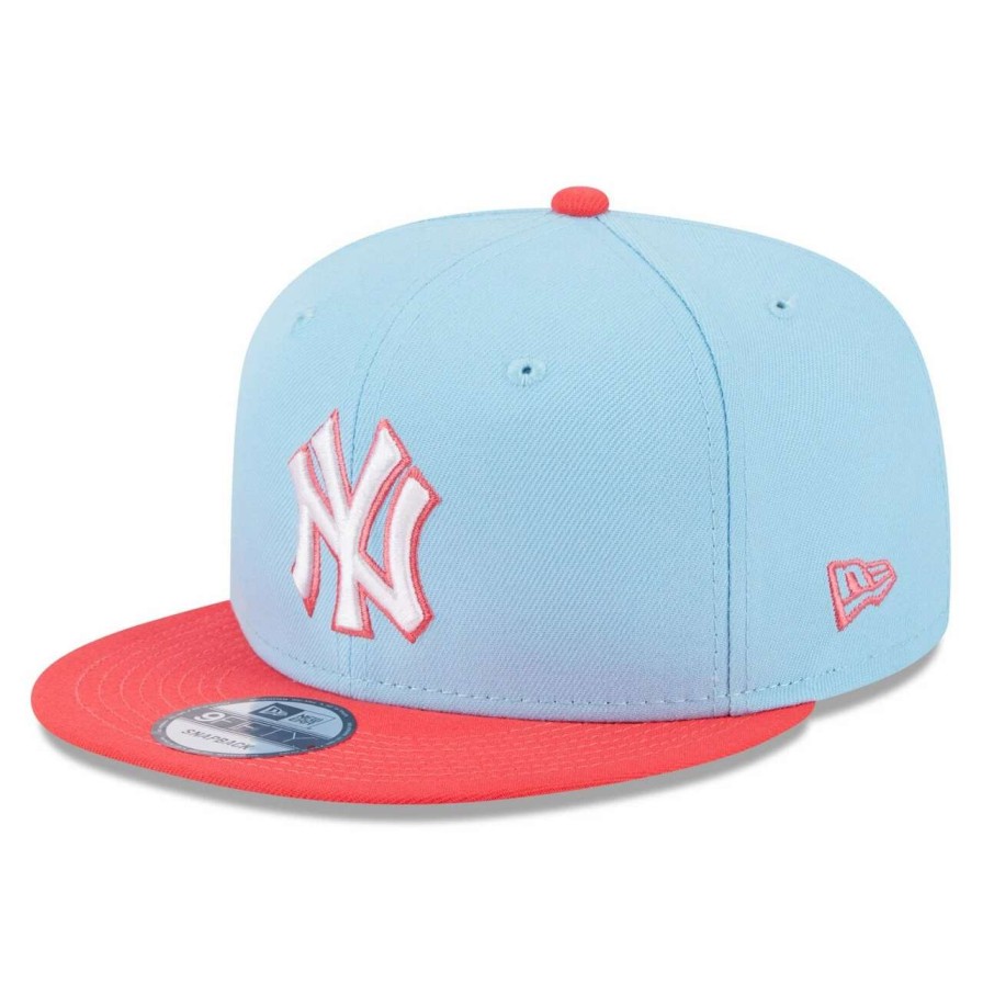 New York Yankees Caps * | Men'S New York Yankees New Era Light Blue/Red Spring Basic Two-Tone 9Fifty Snapback Hat