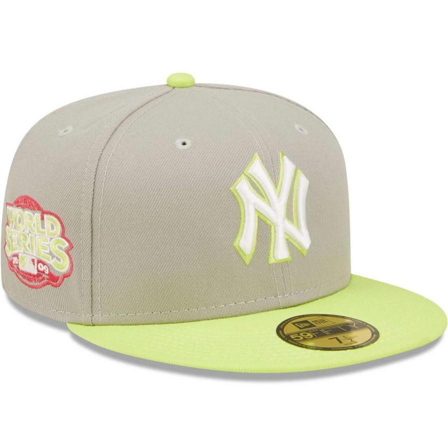 New York Yankees Caps * | Men'S New York Yankees New Era Gray/Green 45Th Anniversary Cyber 59Fifty Fitted Hat