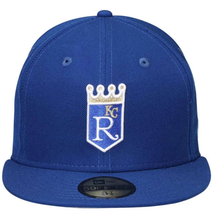 Kansas City Royals Caps * | Men'S Kansas City Royals New Era Royal Cooperstown Collection Logo 59Fifty Fitted Hat