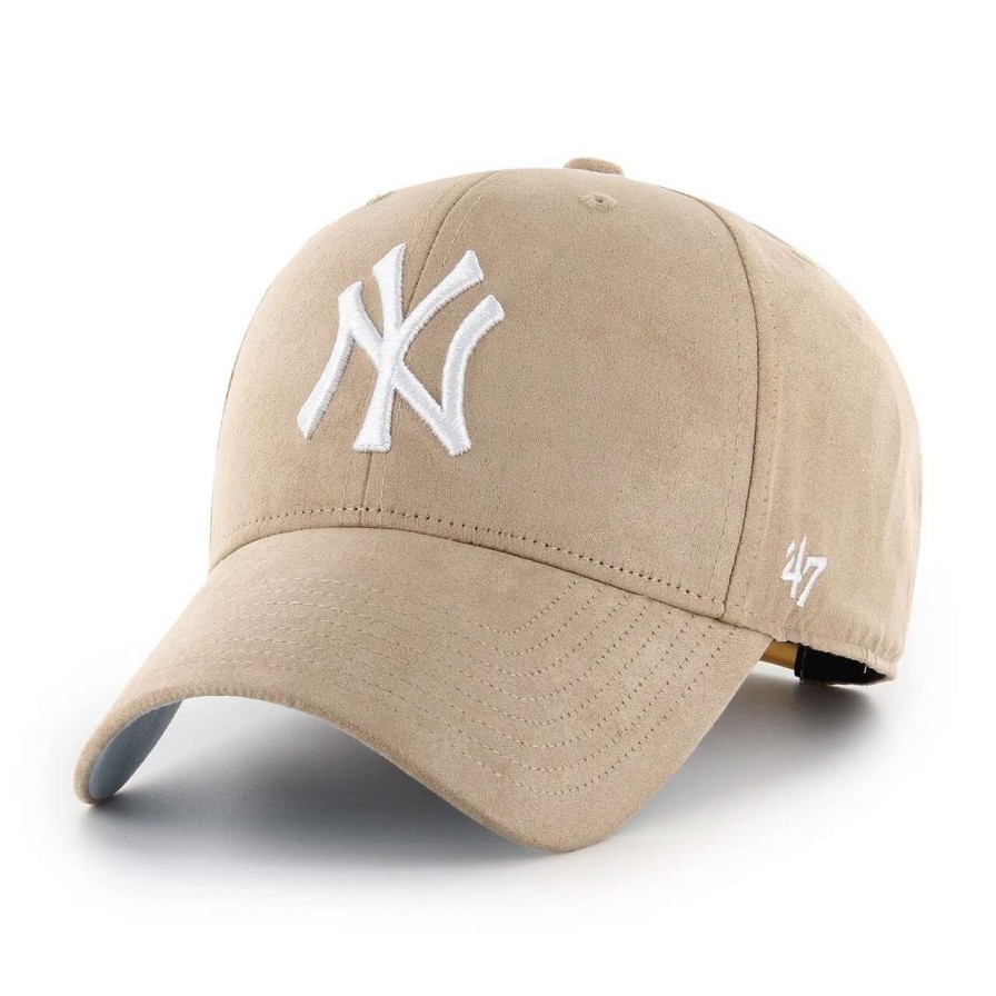 New York Yankees Caps * | Men'S New York Yankees '47 Khaki Ultra Suede Mvp Adjustable Hat