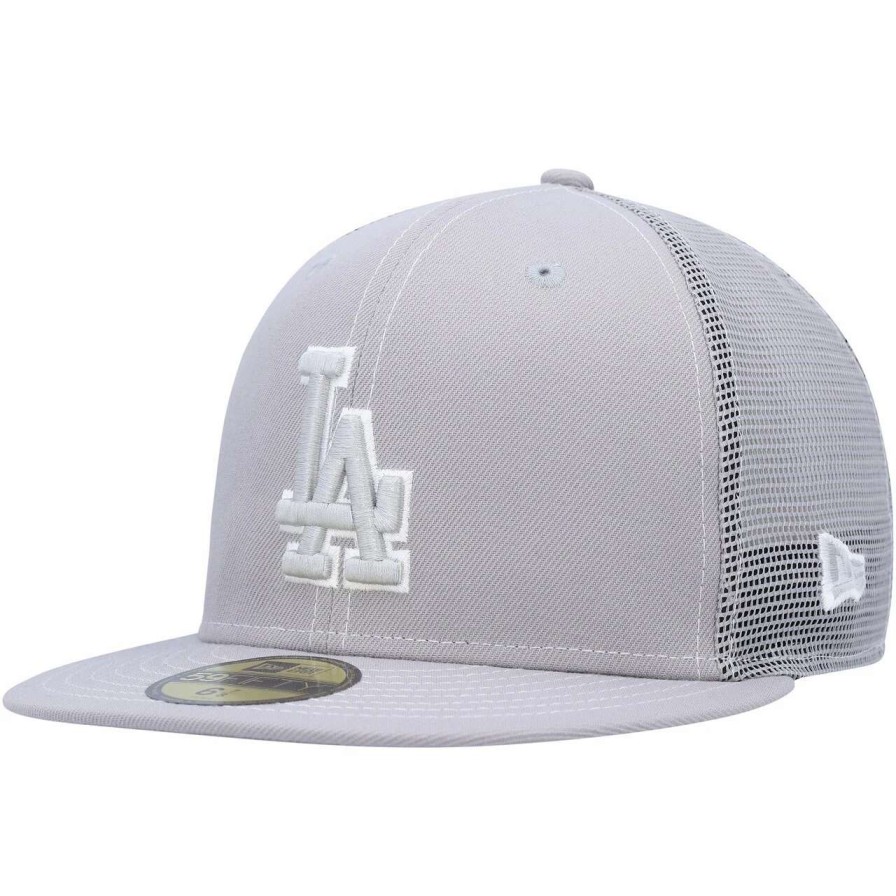 Los Angeles Dodgers Caps * | Men'S Los Angeles Dodgers New Era Gray 2023 On-Field Batting Practice 59Fifty Fitted Hat